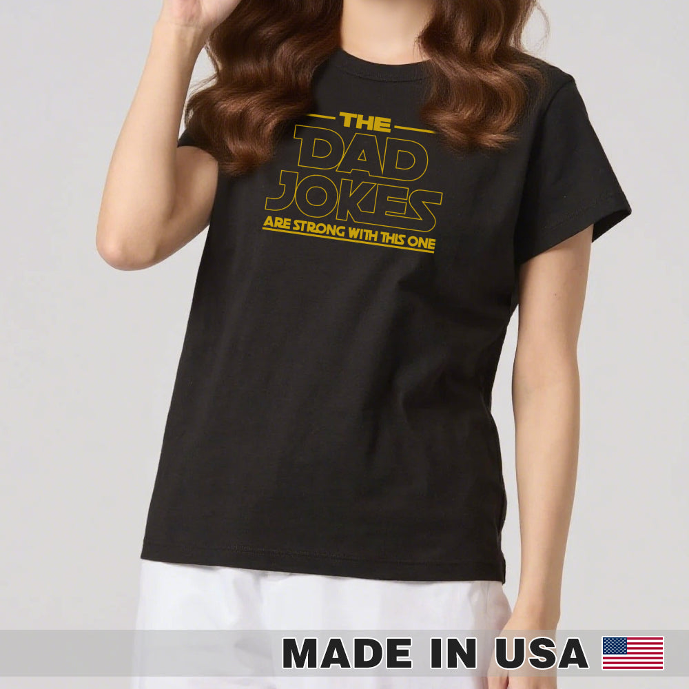 THE DAD JOKES Cotton T-Shirt -Black