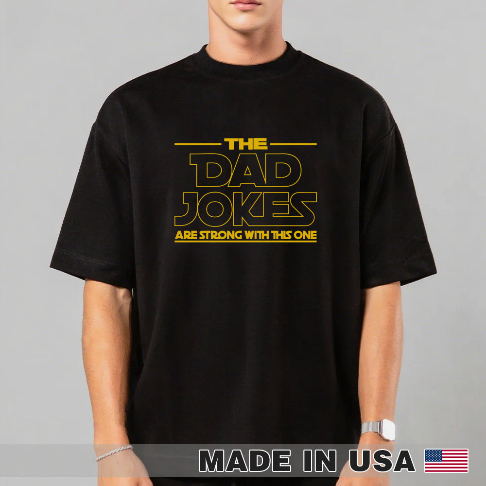 THE DAD JOKES Cotton T-Shirt -Black