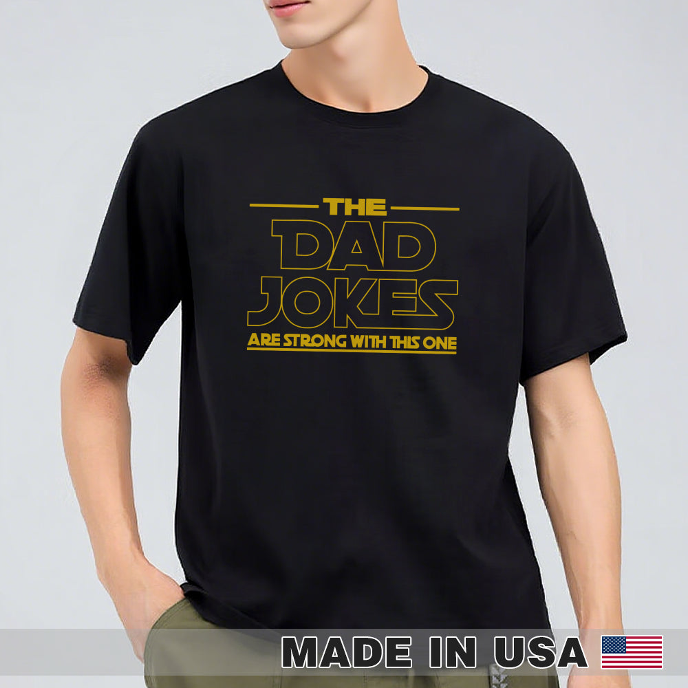 THE DAD JOKES Cotton T-Shirt -Black