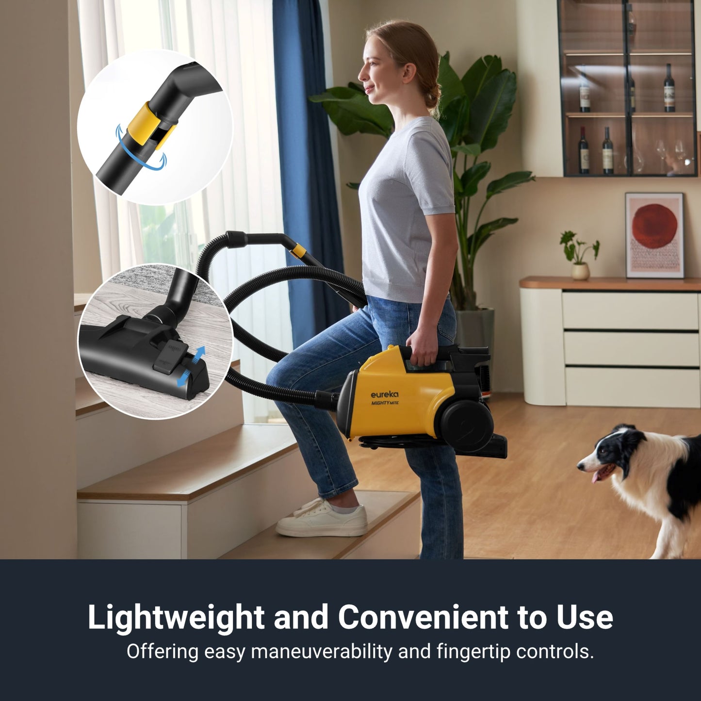 Eureka Mighty Mite Lightweight Bagged Canister Vacuum Cleaner - Fast Shipping