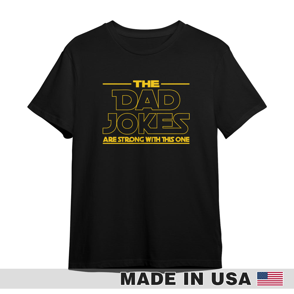 THE DAD JOKES Cotton T-Shirt -Black