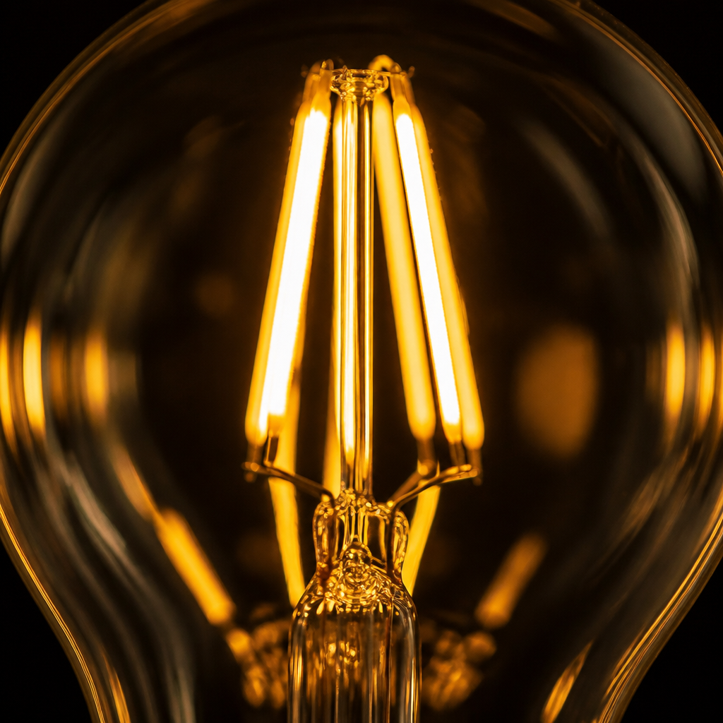 A warm 2700K bulb filament — the bulb is not included with this lamp
