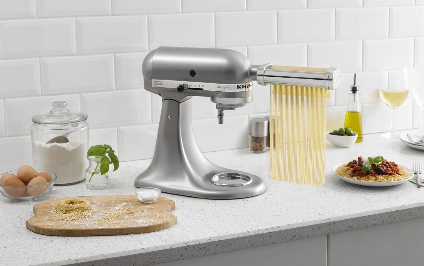 KitchenAid 3-Piece Pasta Roller & Cutter Set, Metal Attachment for Stand Mixer