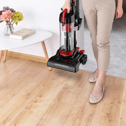 Eureka Air Speed Compact Bagless Vacuum Cleaner for Carpet & Hard Floors, Red