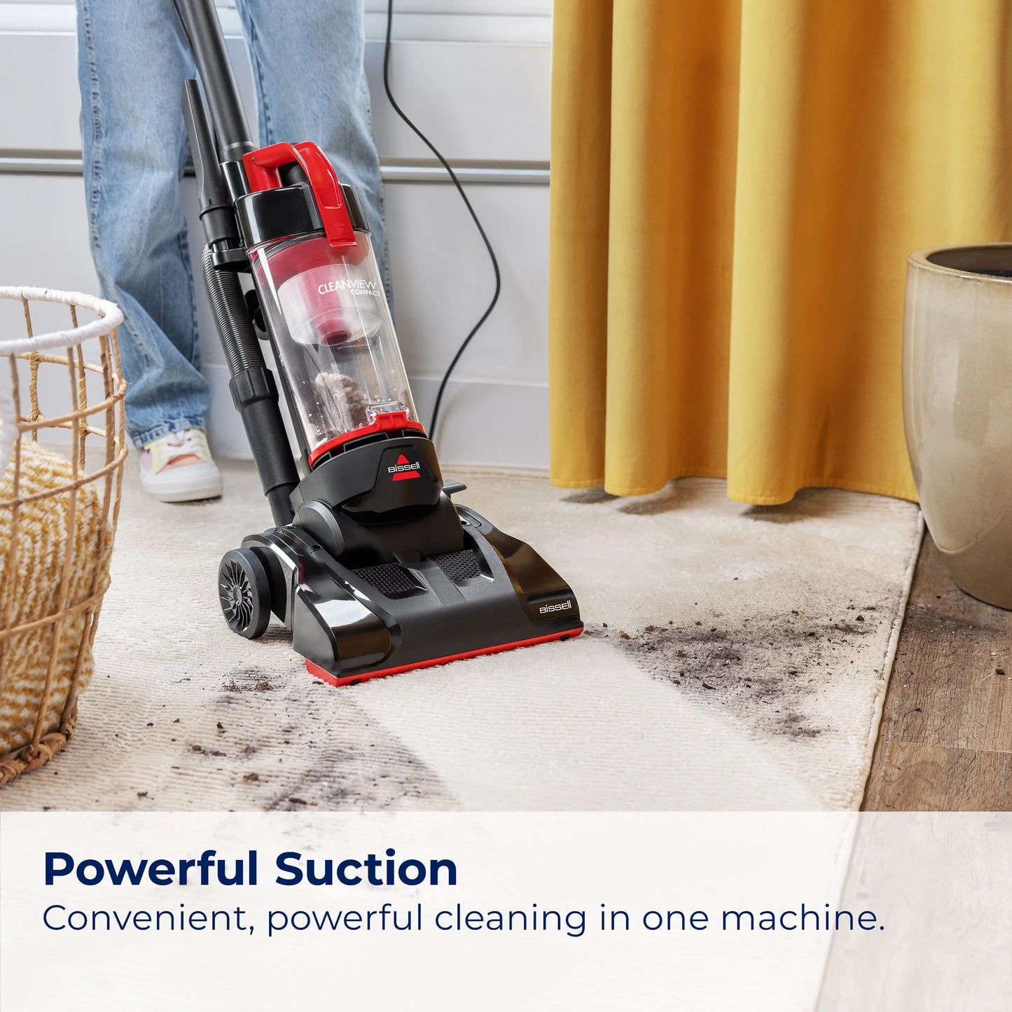 BISSELL CleanView Compact Upright Vacuum 3508 Red Bagless