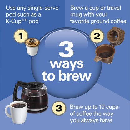 Hamilton Beach FlexBrew Trio Coffee Maker 49902 56 oz Single Serve