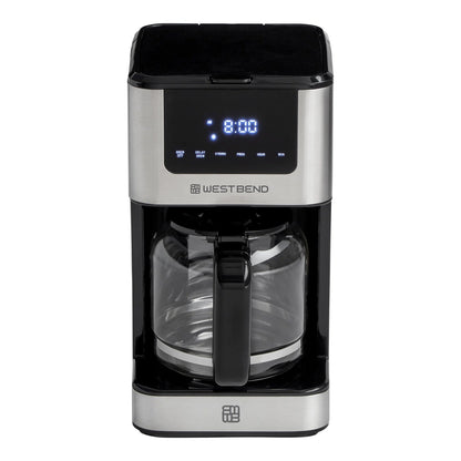 West Bend 12 Cup Hot & Iced Coffee Maker, Stainless Steel, Programmable, CMWB12B